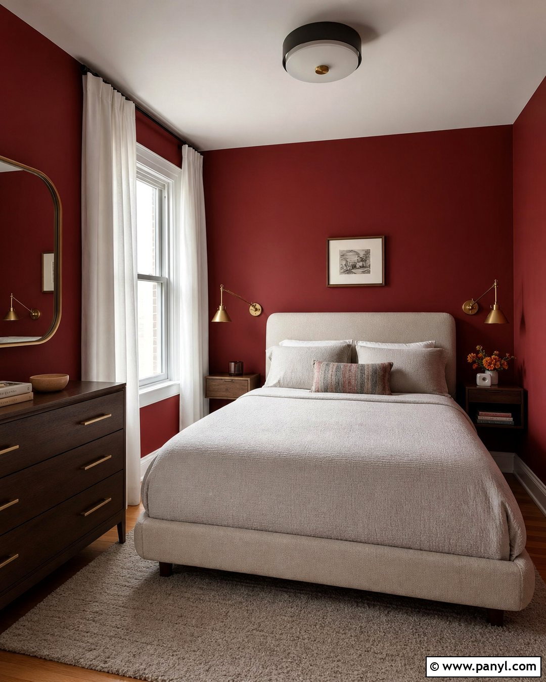 Deep Red Small Bedroom Walls - 25 Deep Red Walls