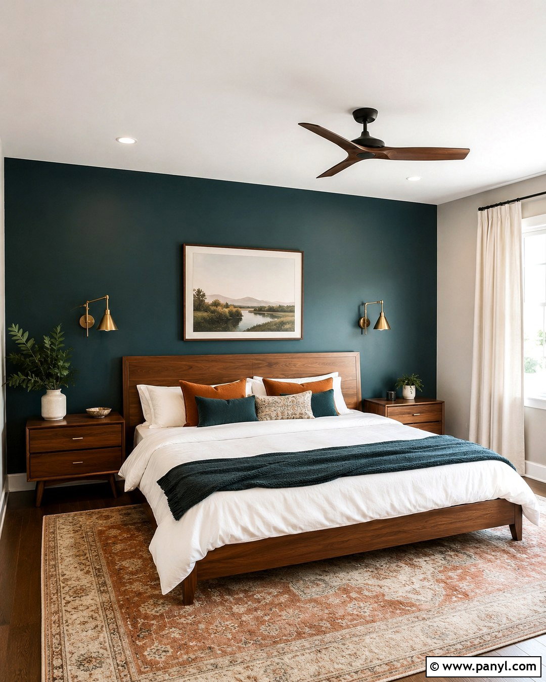 Deep Teal Accent Wall - 20 Accent Walls Colors