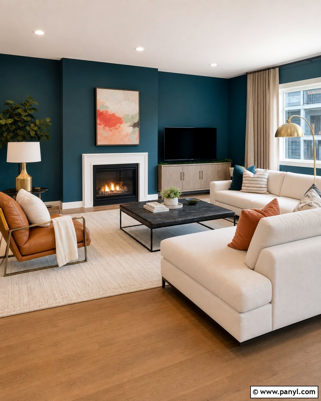 Deep Teal Accent Wall - 20 Cool Accent Wall Colors