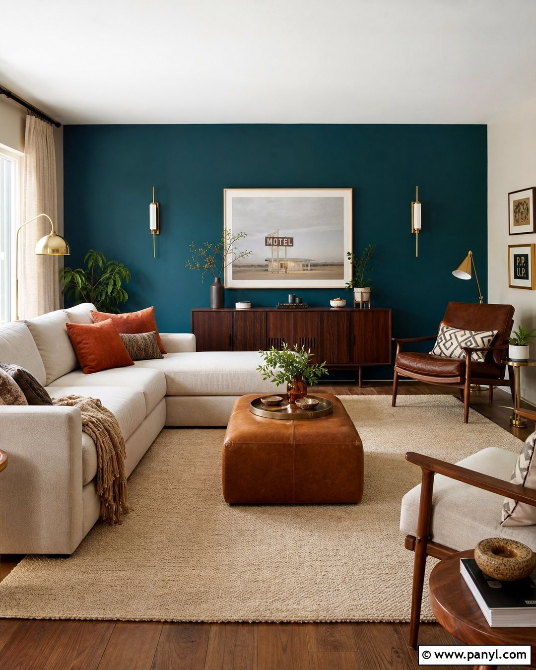 Deep Teal Accent Wall - 35 accent wall color ideas