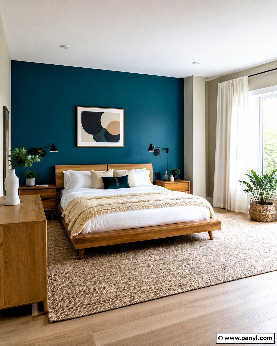 Deep Teal Accent Wall Bedroom - 20 deep teal bedroom ideas