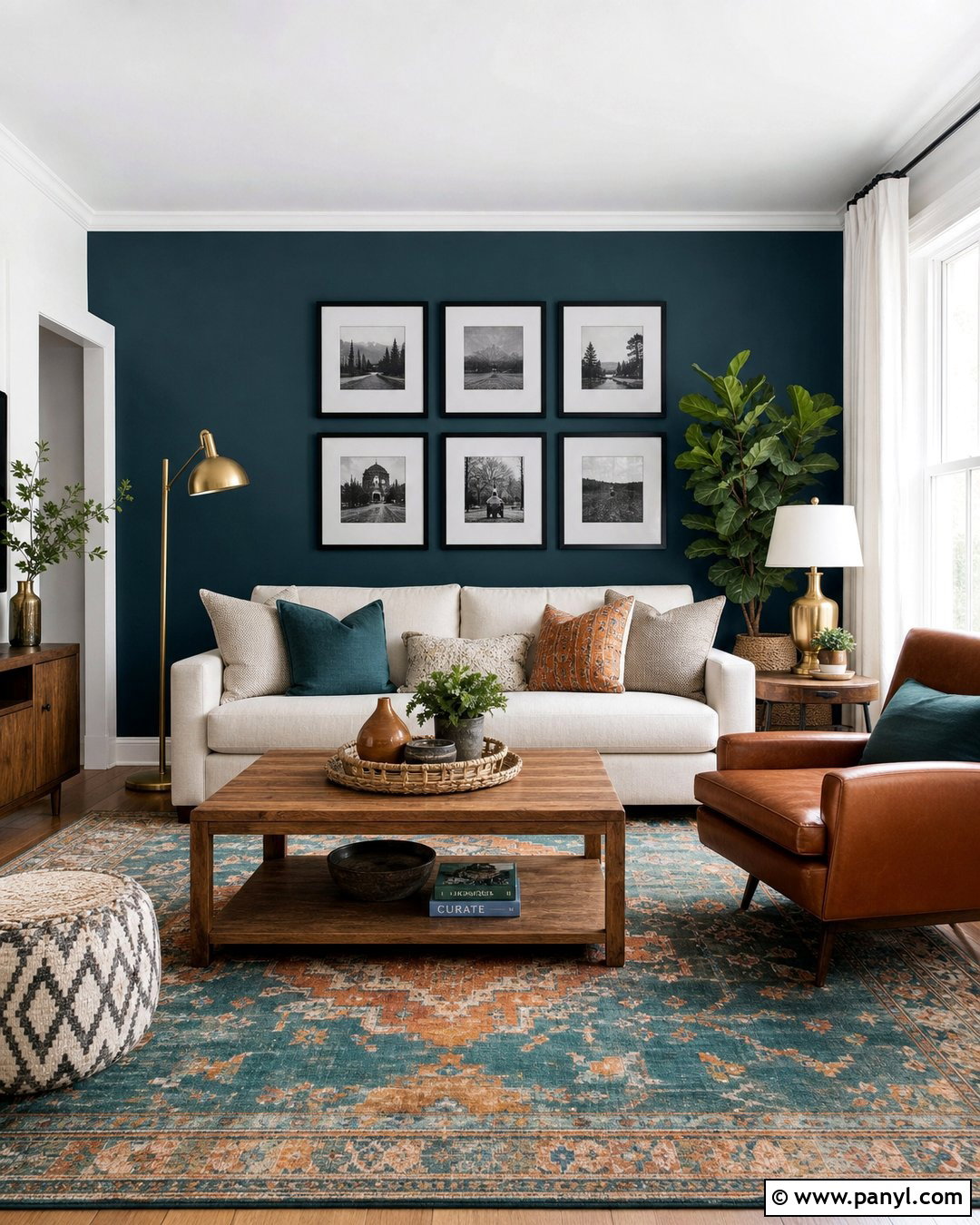 Deep Teal Accent Wall - 20 Accent Wall Color For White Room Ideas