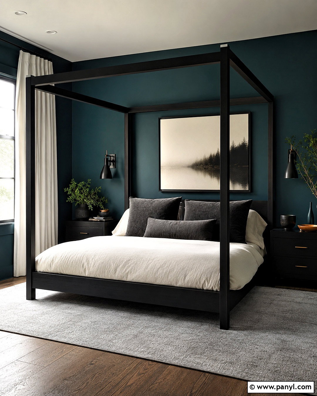 Deep Teal And Black Bedroom - 20 deep teal bedroom ideas