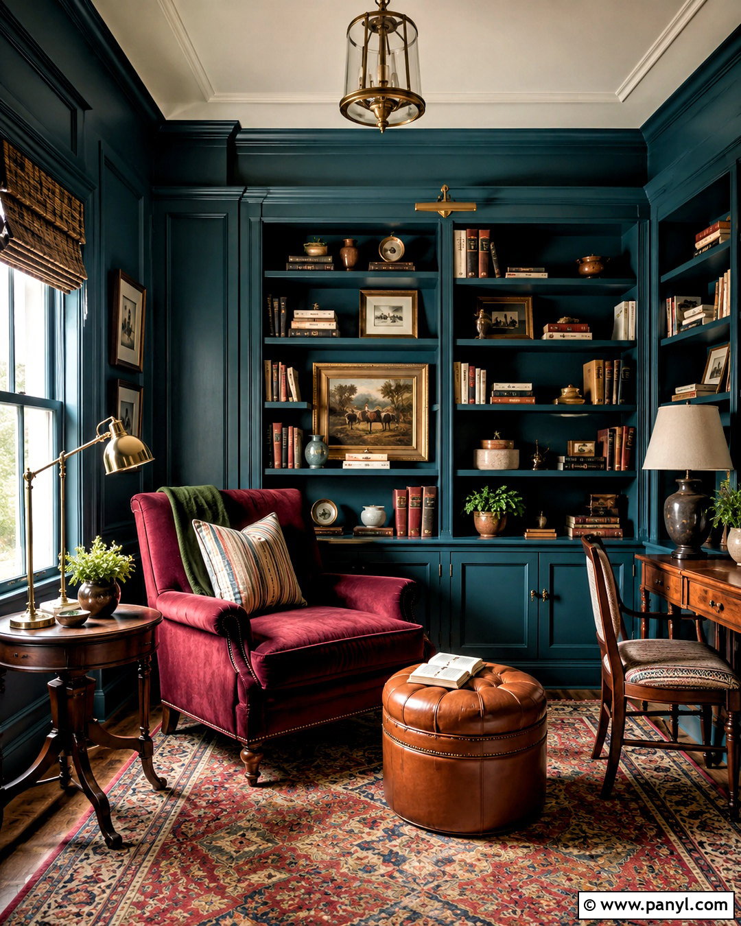 Deep Teal And Burgundy Library - 20 deep teal color palette ideas
