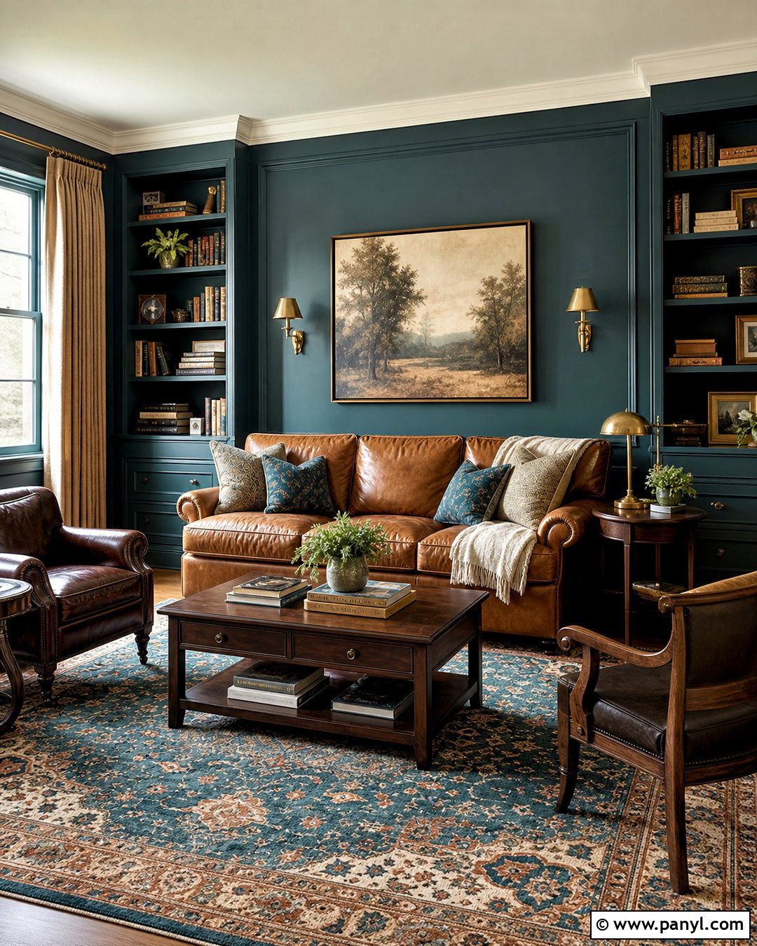 Deep Teal And Caramel Wall Color Palette - 20 wall color palette ideas