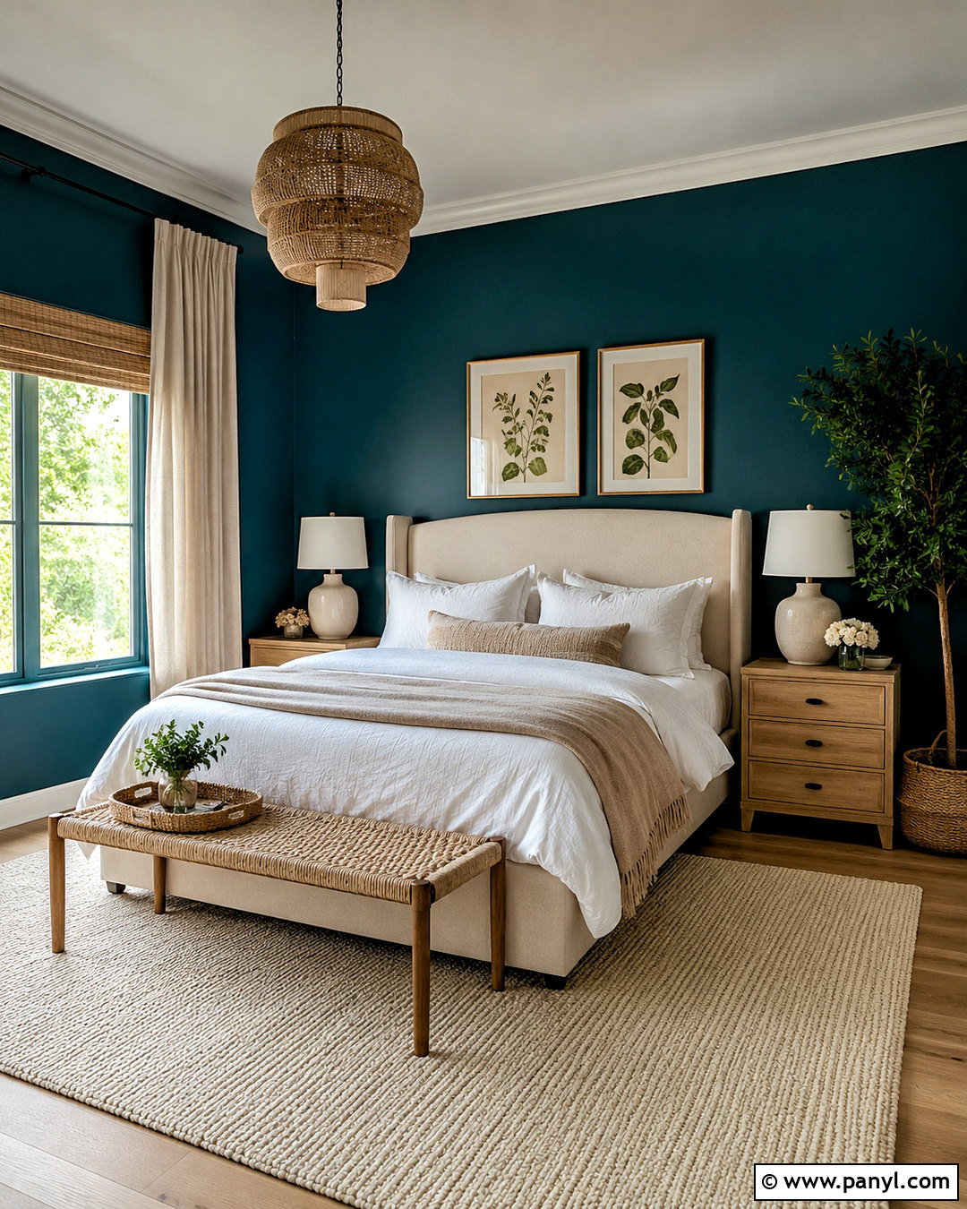 Deep Teal And Cream Bedroom - 20 deep teal bedroom ideas