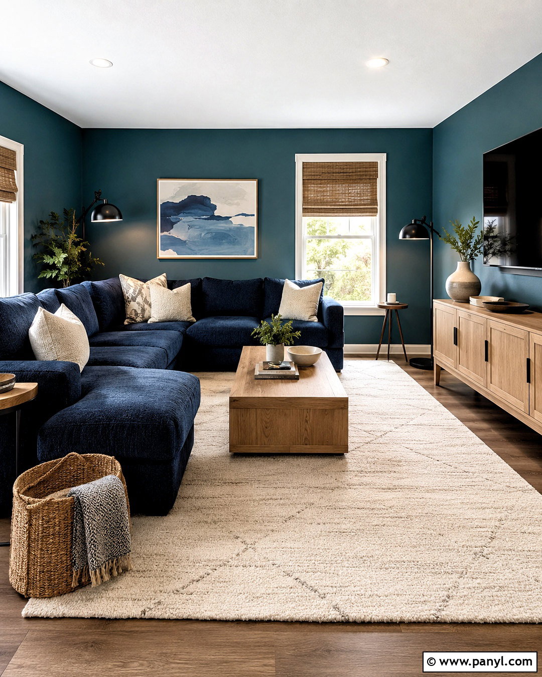 Deep Teal And Navy Family Room - 20 deep teal color palette ideas