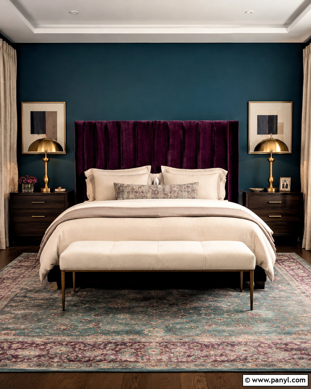 Deep Teal And Plum Bedroom - 20 deep teal color palette ideas