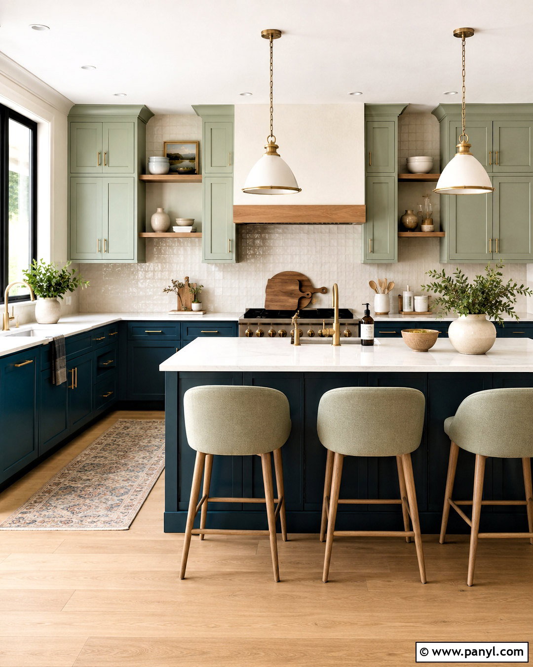 Deep Teal And Sage Green Kitchen - 20 deep teal color palette ideas