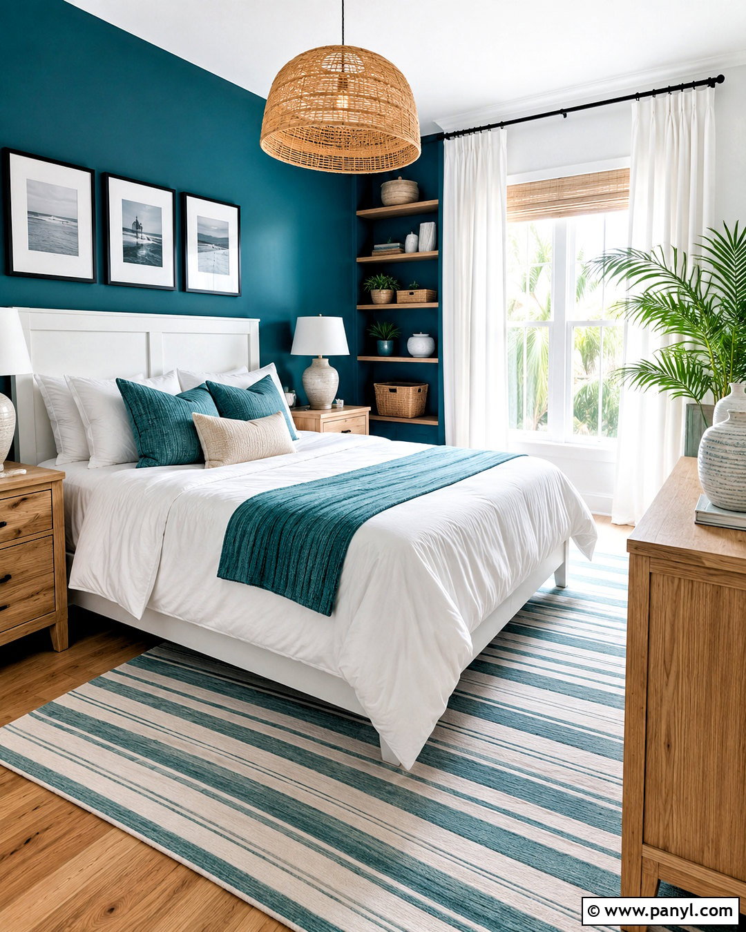 Deep Teal And White Bedroom - 20 deep teal bedroom ideas