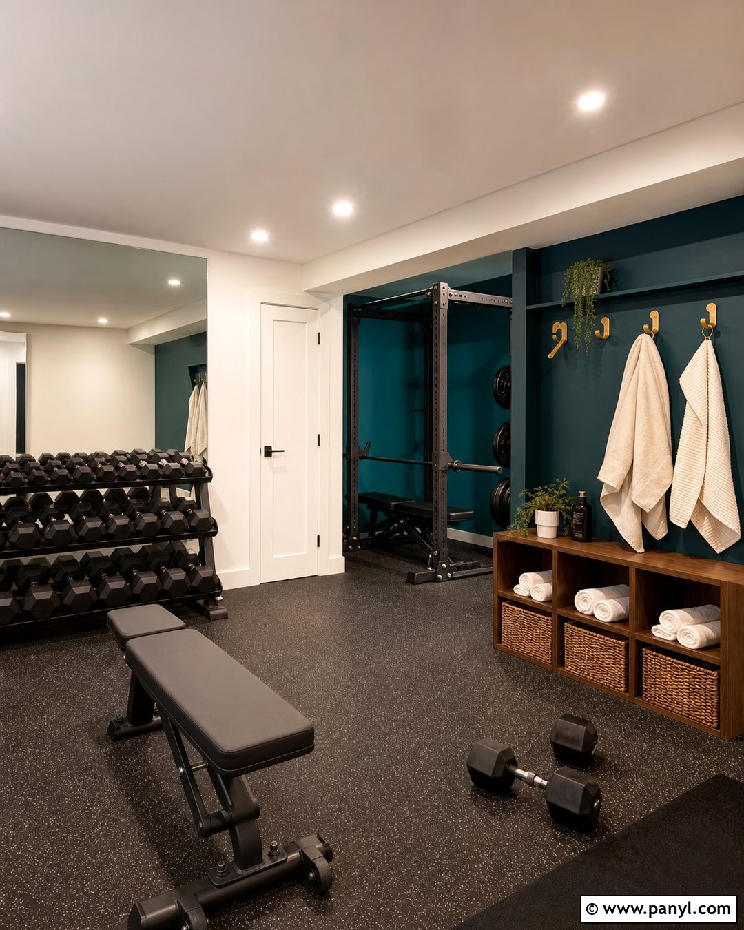 Deep Teal Basement Gym Walls - 20 Basement Gym Wall Colors