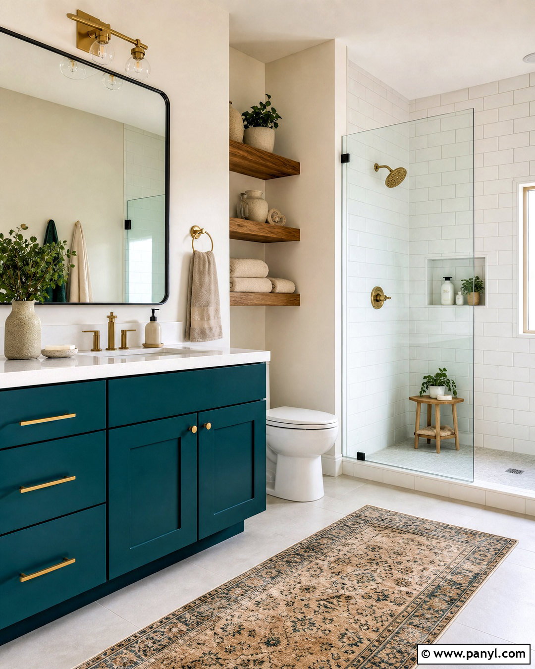 Deep Teal Bathroom Cabinets - 20 bathroom cabinet color ideas