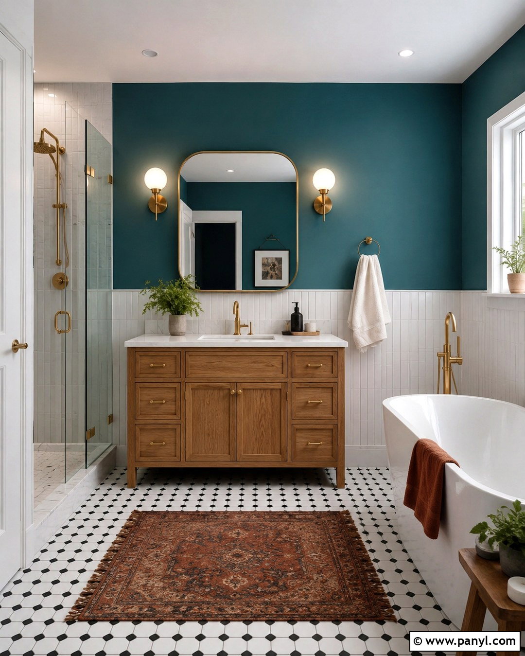 Deep Teal Bathroom Wall Paint - 20 Bold Wall Paint Ideas