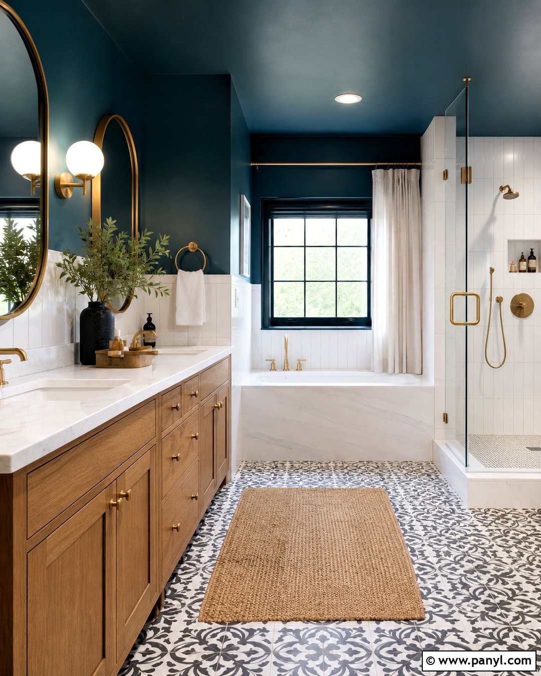 Deep Teal Bathroom - 20 bold paint colors
