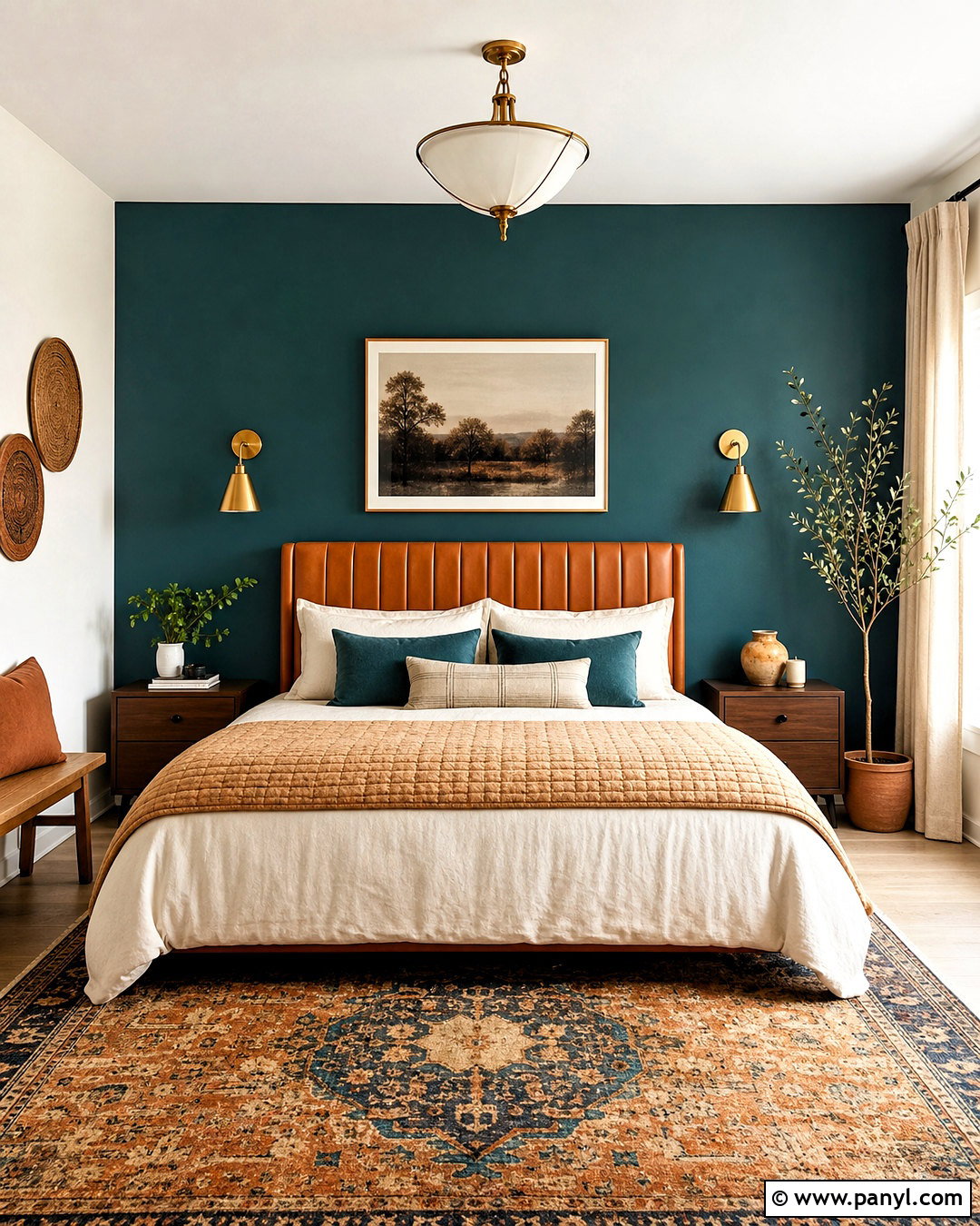 Deep Teal Bedroom Accent Wall - 20 accent wall colors bedroom ideas