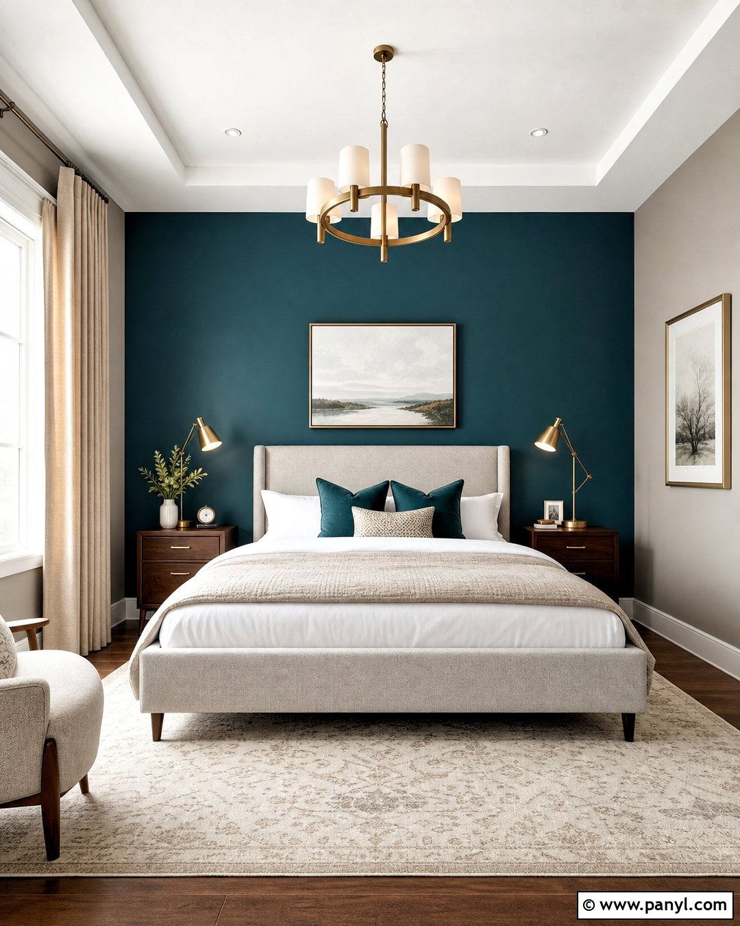 Deep Teal Bedroom Accent Wall - 20 accent color bedroom wall ideas