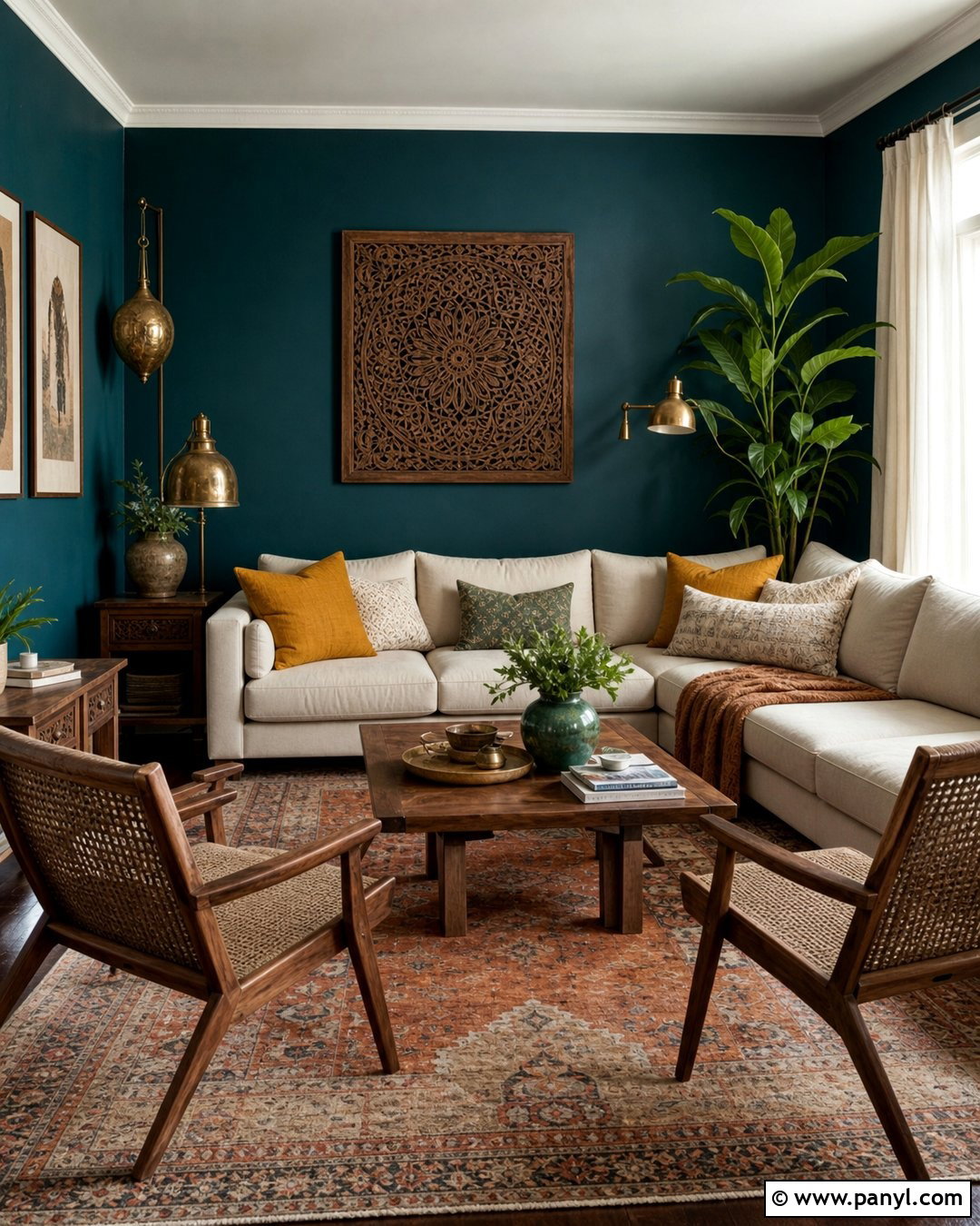 Deep Teal Boho Walls - 30 Boho Wall Colors