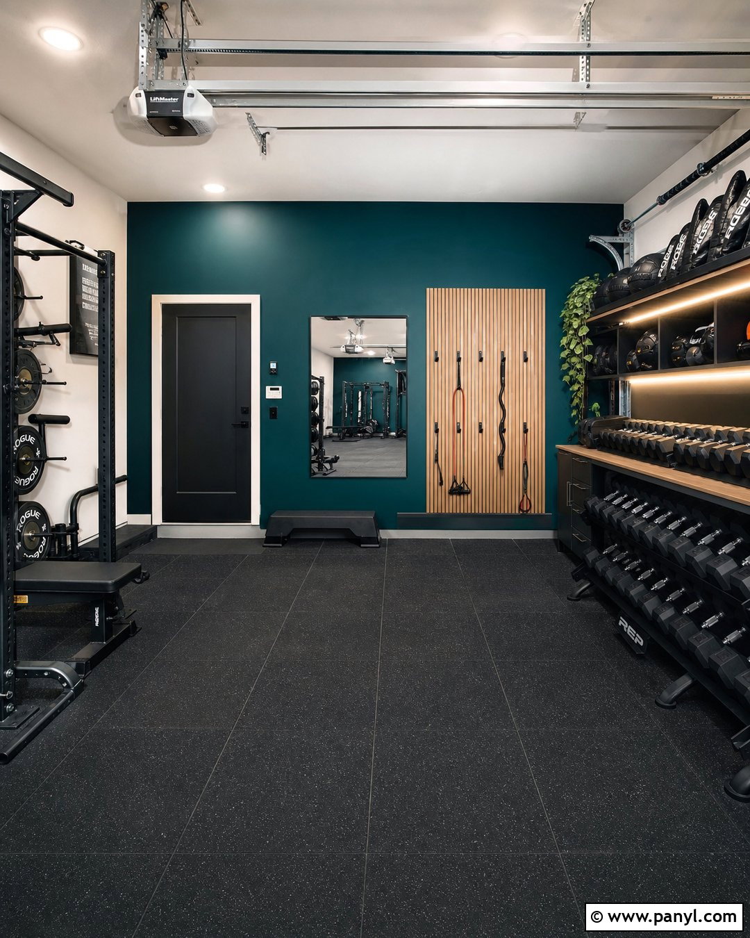 Deep Teal Garage Gym Walls - 20 Garage Gym Wall Color Ideas