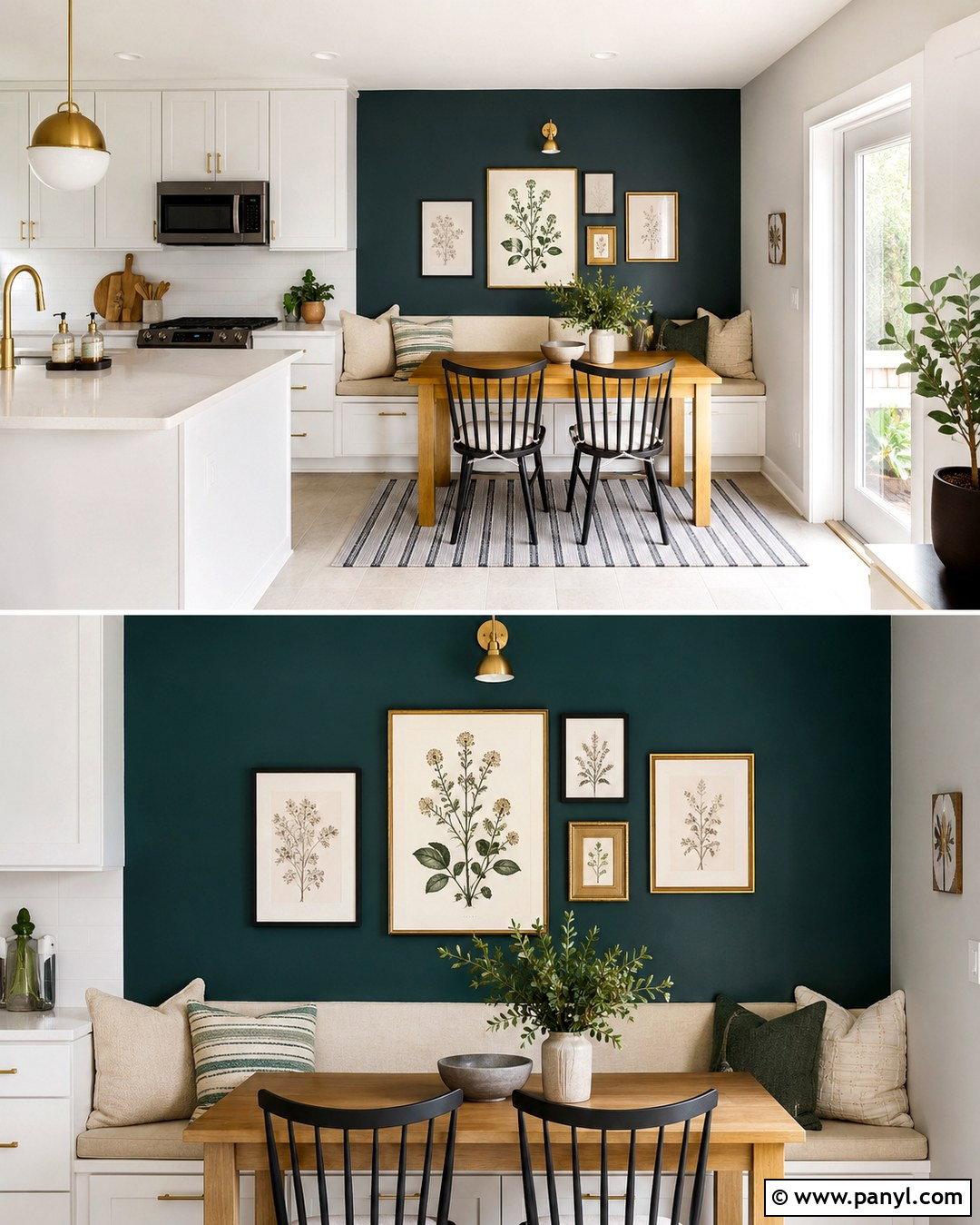 Deep Teal Kitchen Accent Wall - 20 Dark Paint Accent Wall Ideas
