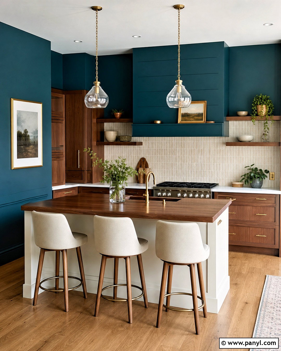 Deep Teal Kitchen Walls - 20 paint ideas for kitchen walls