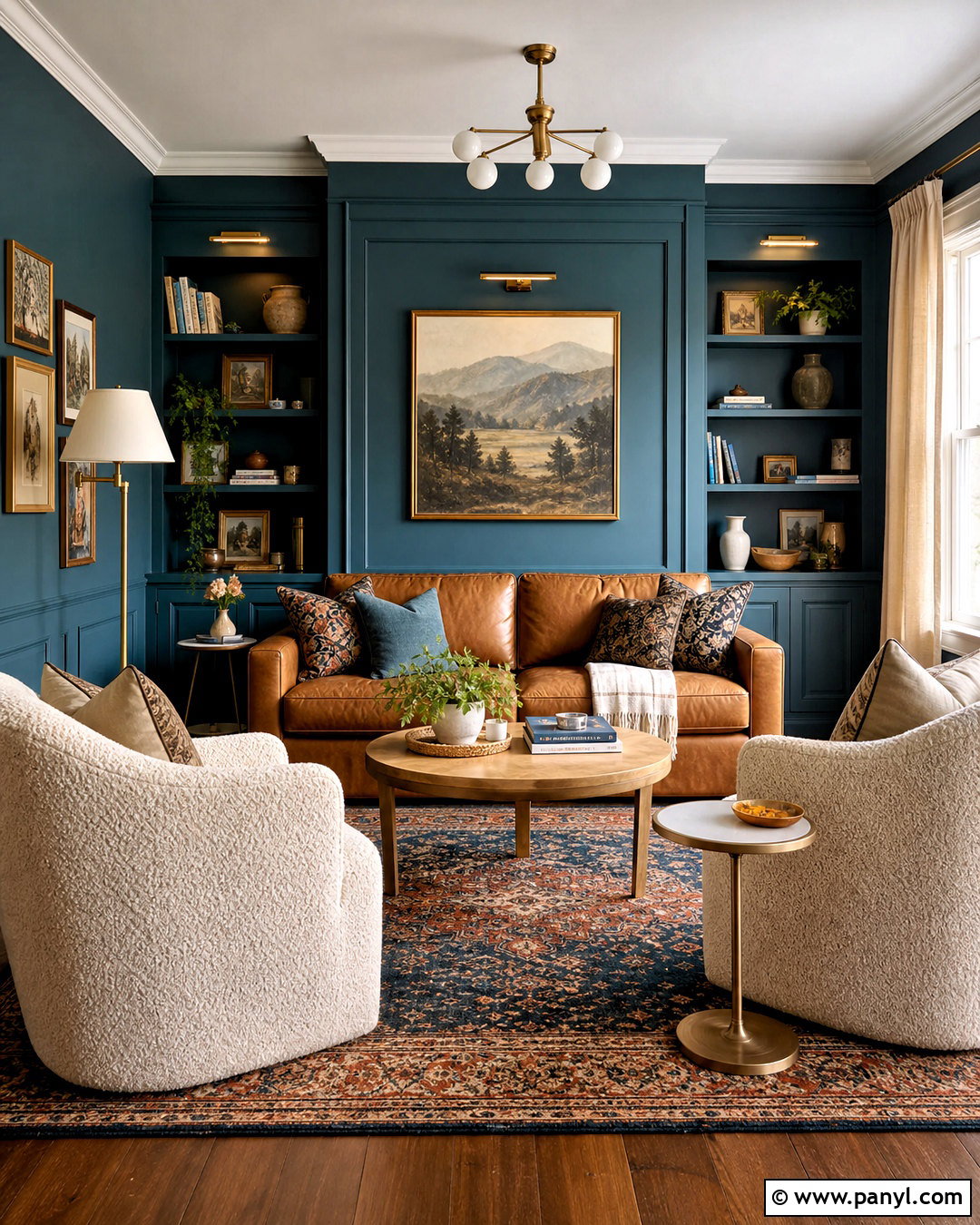 Deep Teal Living Room Paint Color - 20 cozy living room paint colors
