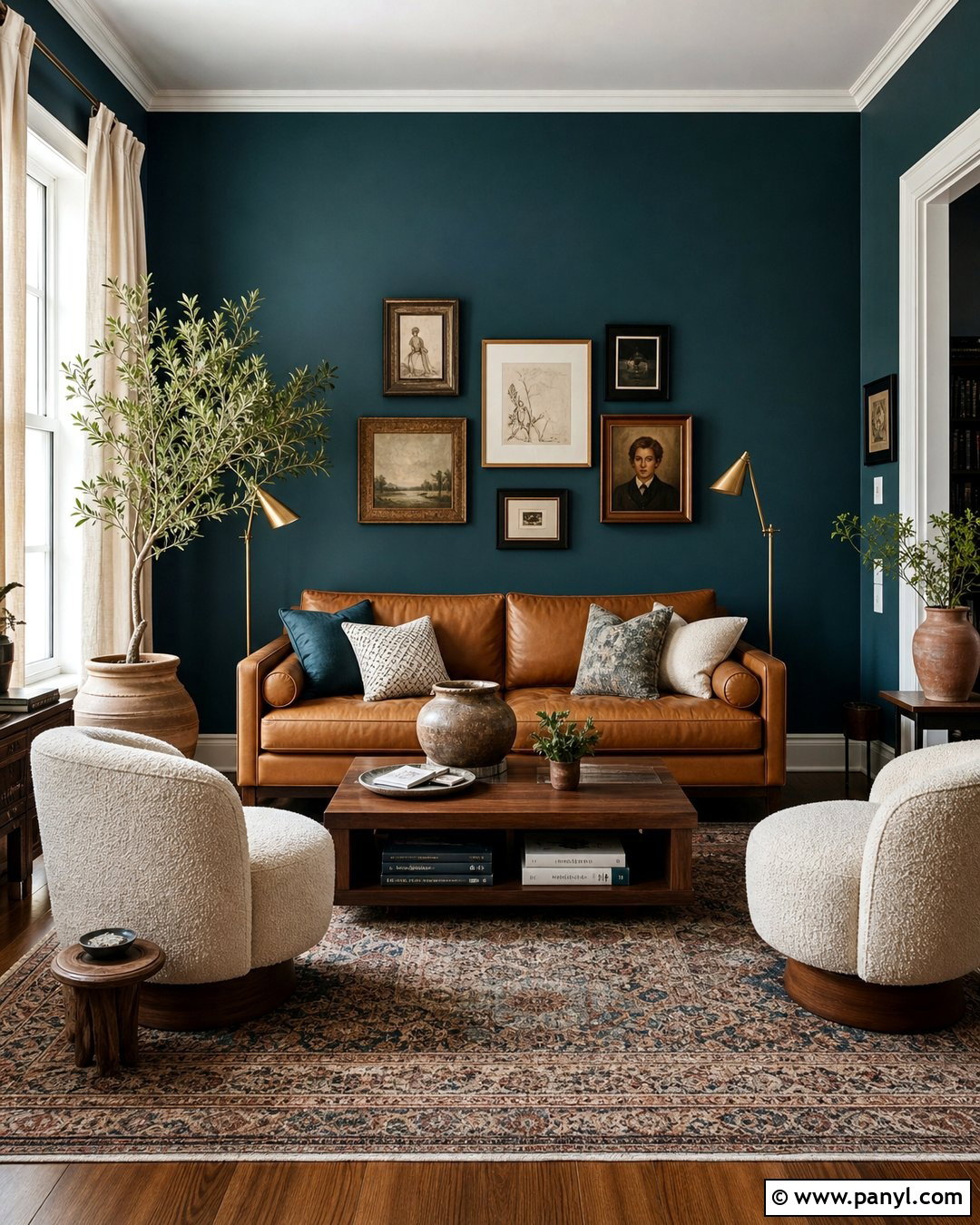 Deep Teal Living Room Walls - 25 Room Wall Paint Colors