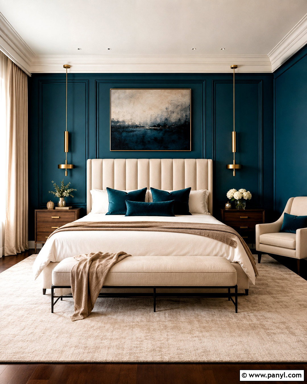 Deep Teal Luxury Bedroom - 20 deep teal bedroom ideas