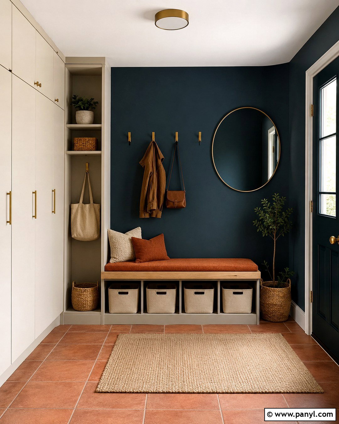 Deep Teal Mudroom Walls - 20 Dark Mudroom Wall Colors