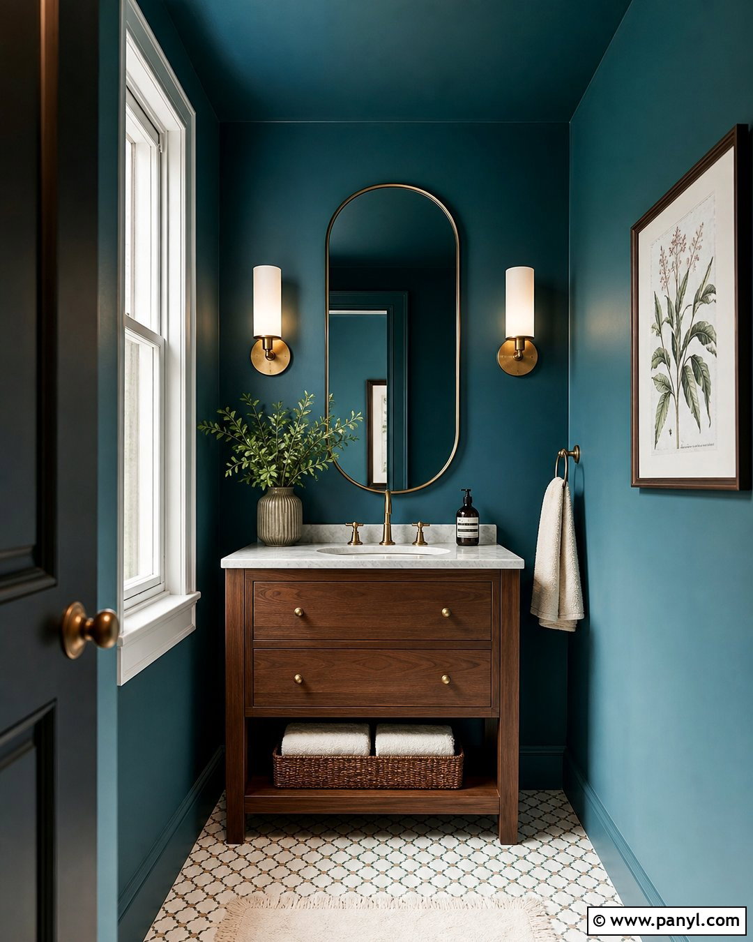 Deep Teal Powder Room Walls - 50 paint ideas for walls