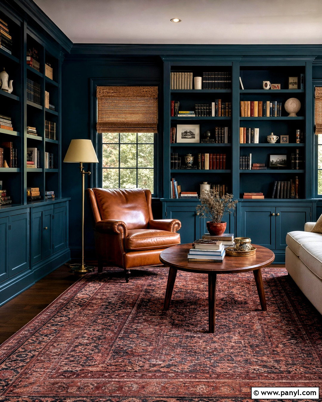 Deep Teal Reading Room Paint Color - 20 room paint colour ideas