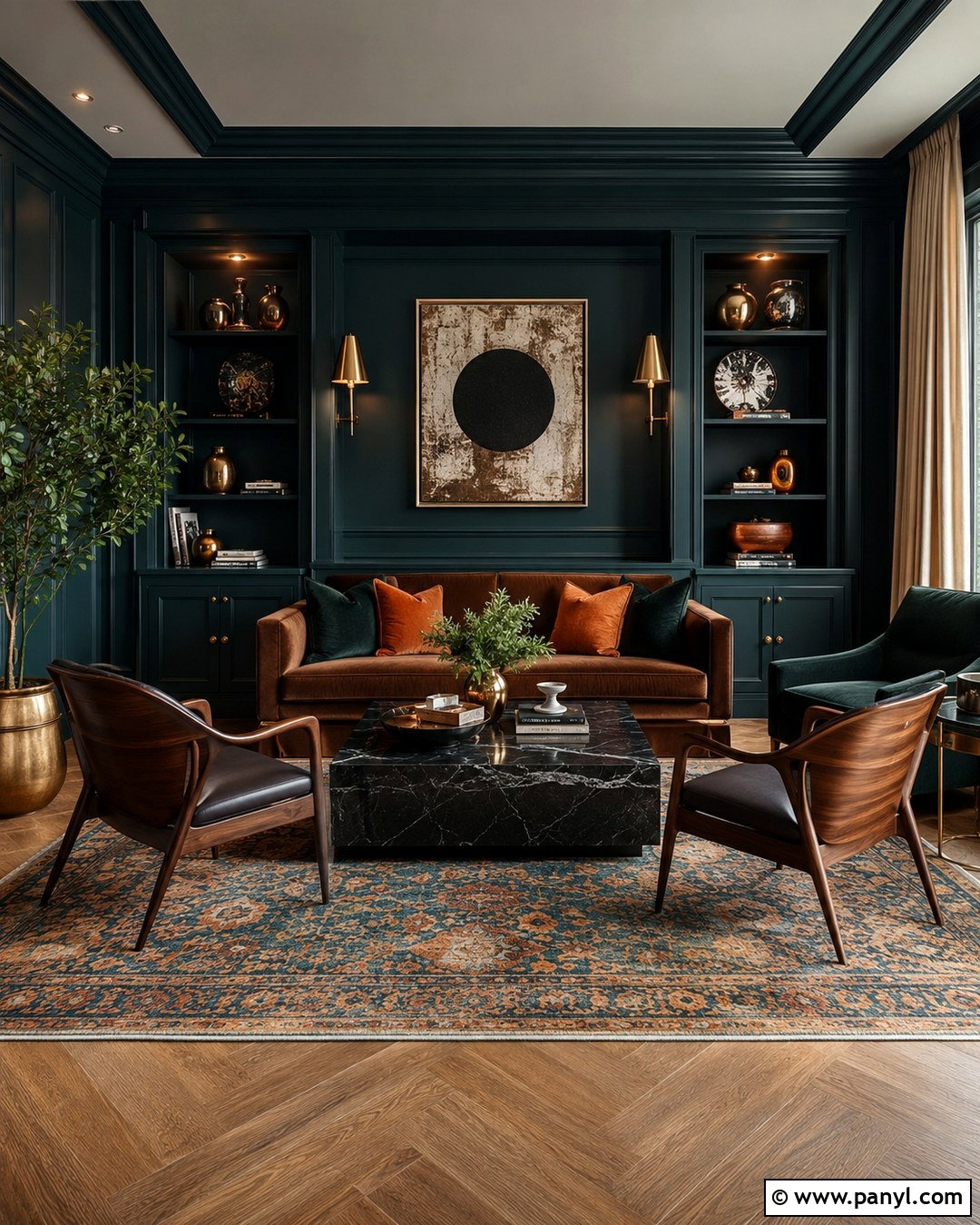 Deep Teal Speakeasy Walls - 20 Speakeasy Wall Colors