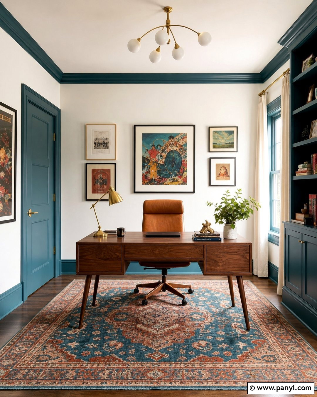 Deep Teal Trim - 25 Trim Color For White Walls