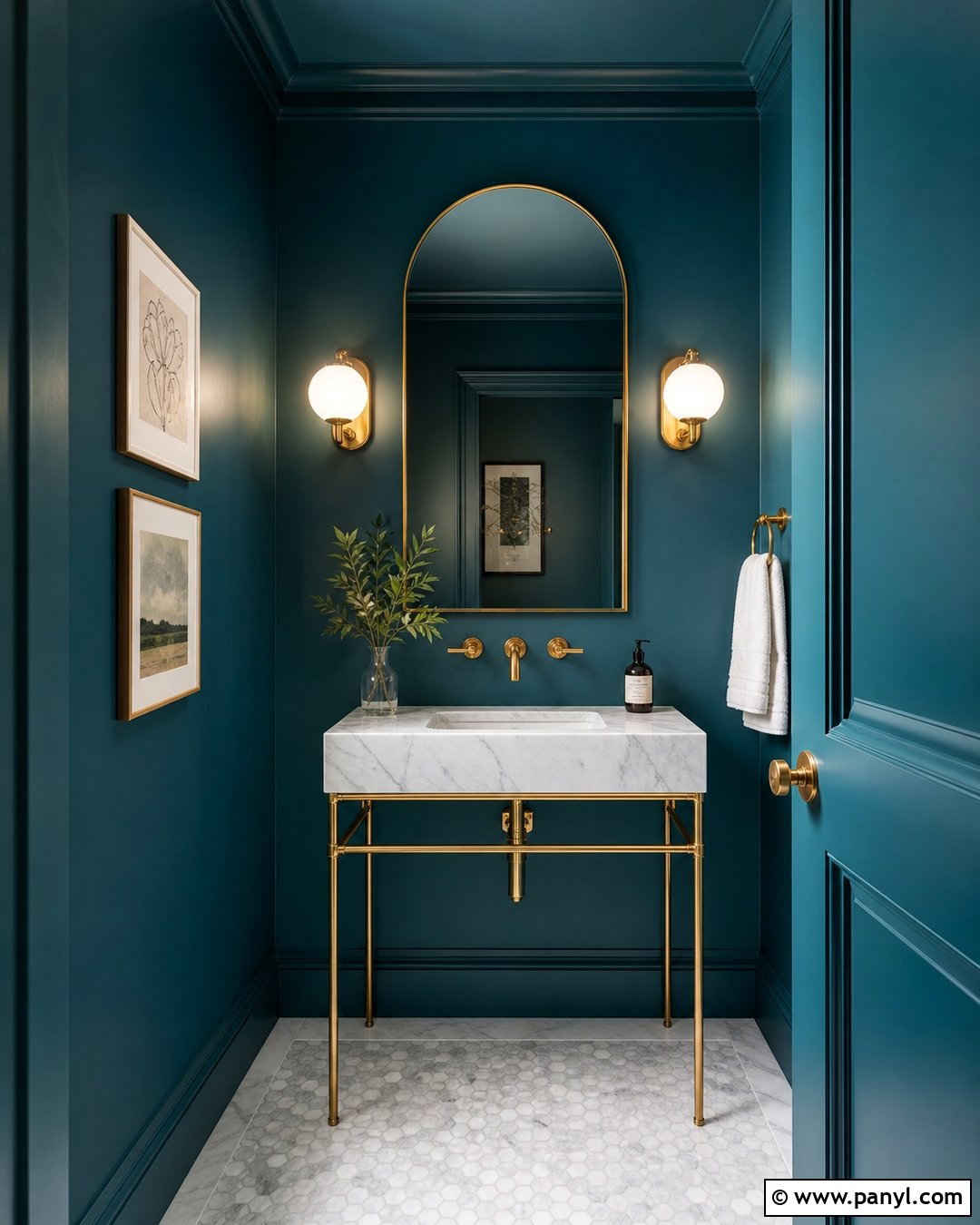 Deep Teal Wall Color For Small Powder Room - 30 small room wall color ideas