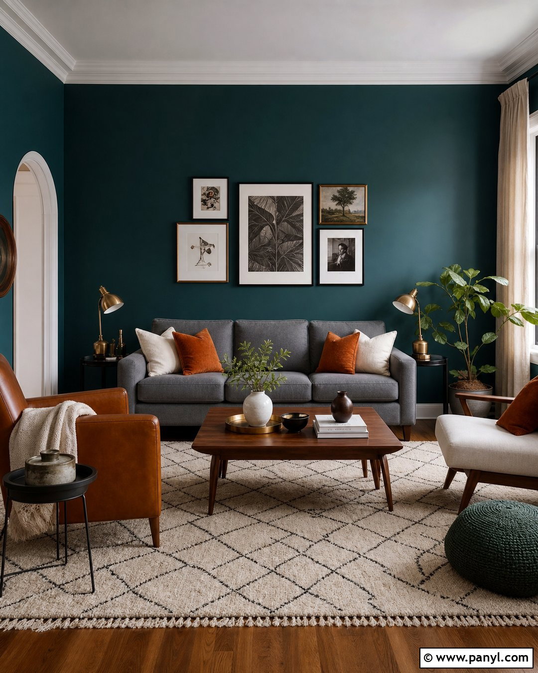 Deep Teal Walls With Grey Sofa - 20 Best Wall Colour For Grey Sofa Ideas