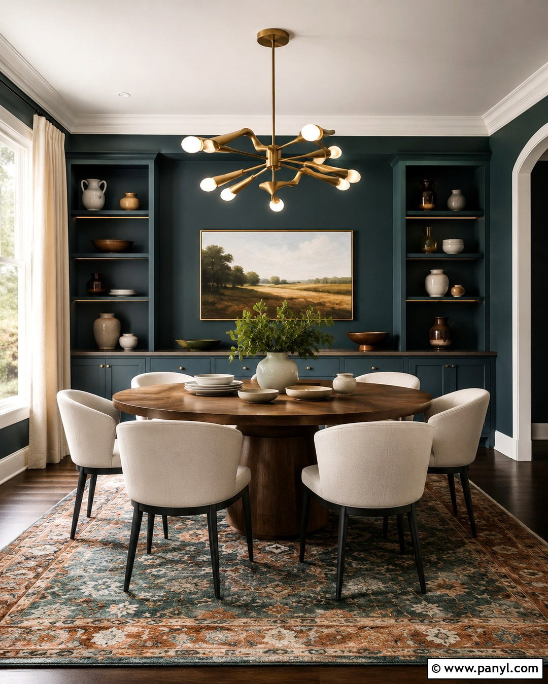 Deep Teal Walls - 20 Romantic Wall Colors