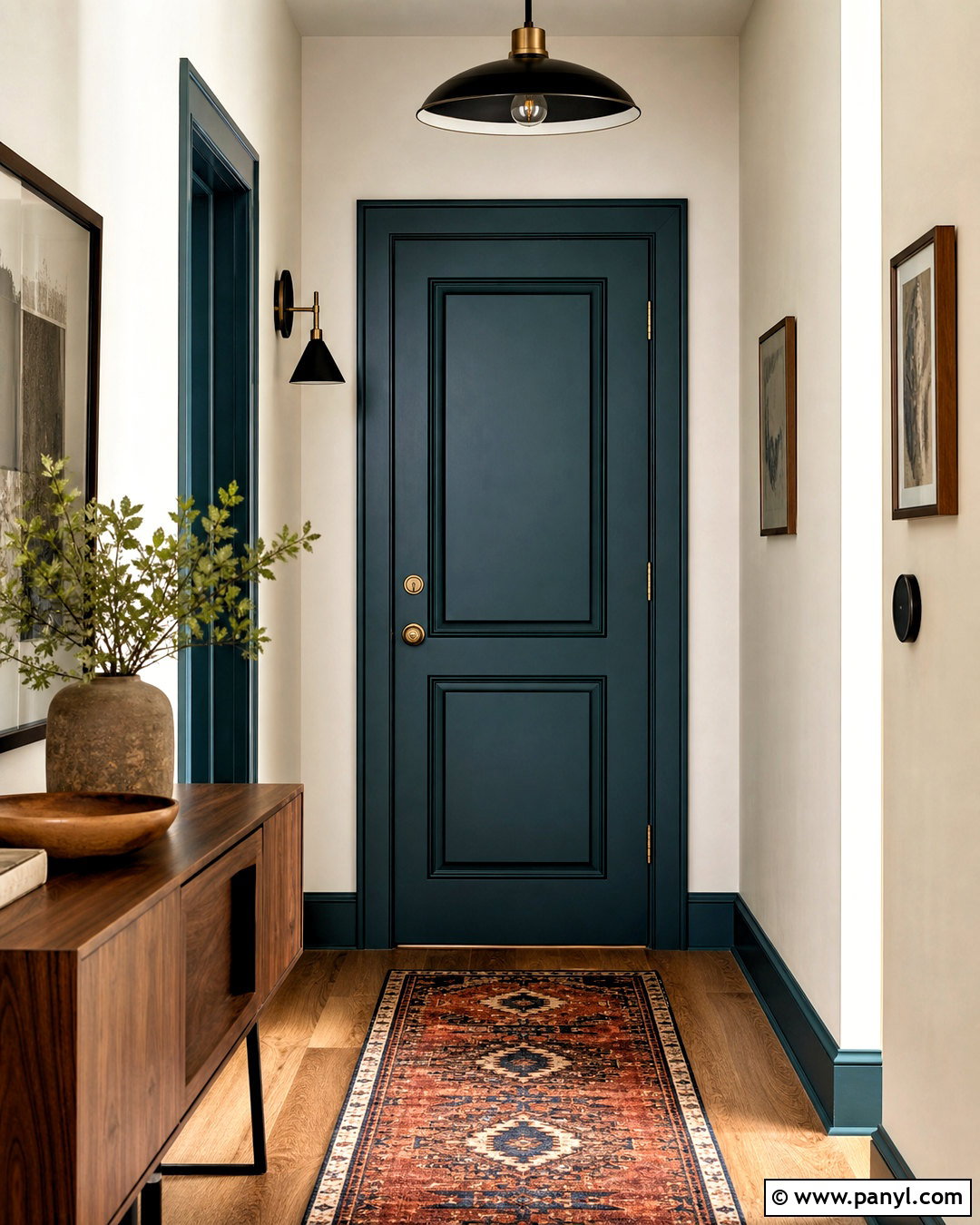 Deep Teal Wooden Door - 20 wooden door colour ideas