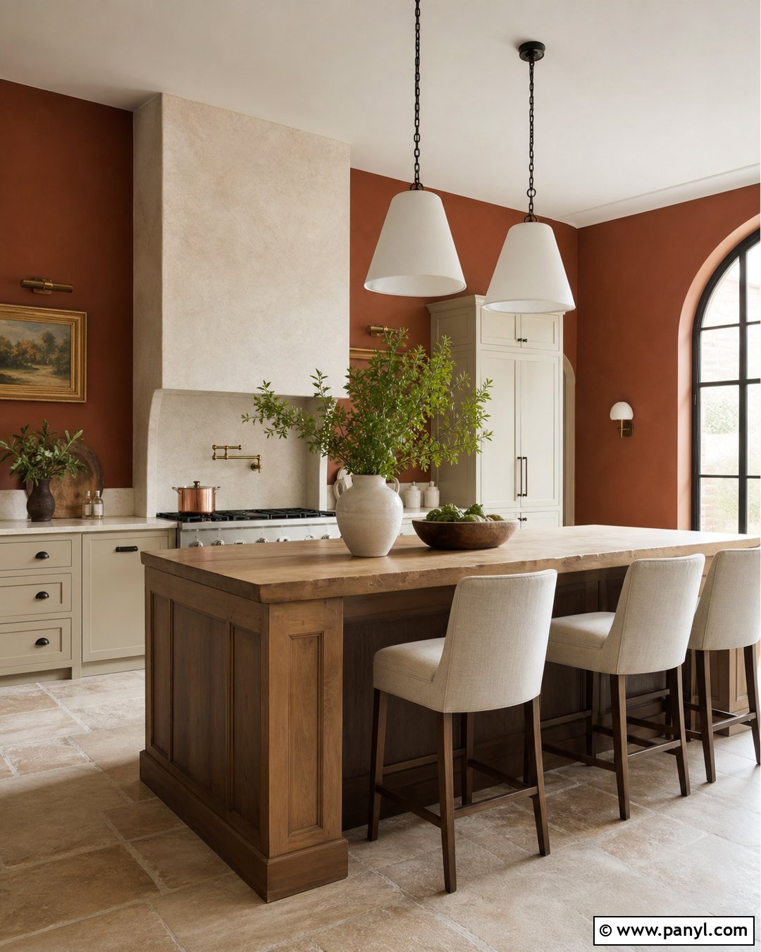 Deep Terracotta Kitchen Walls - 40 terracotta kitchen walls