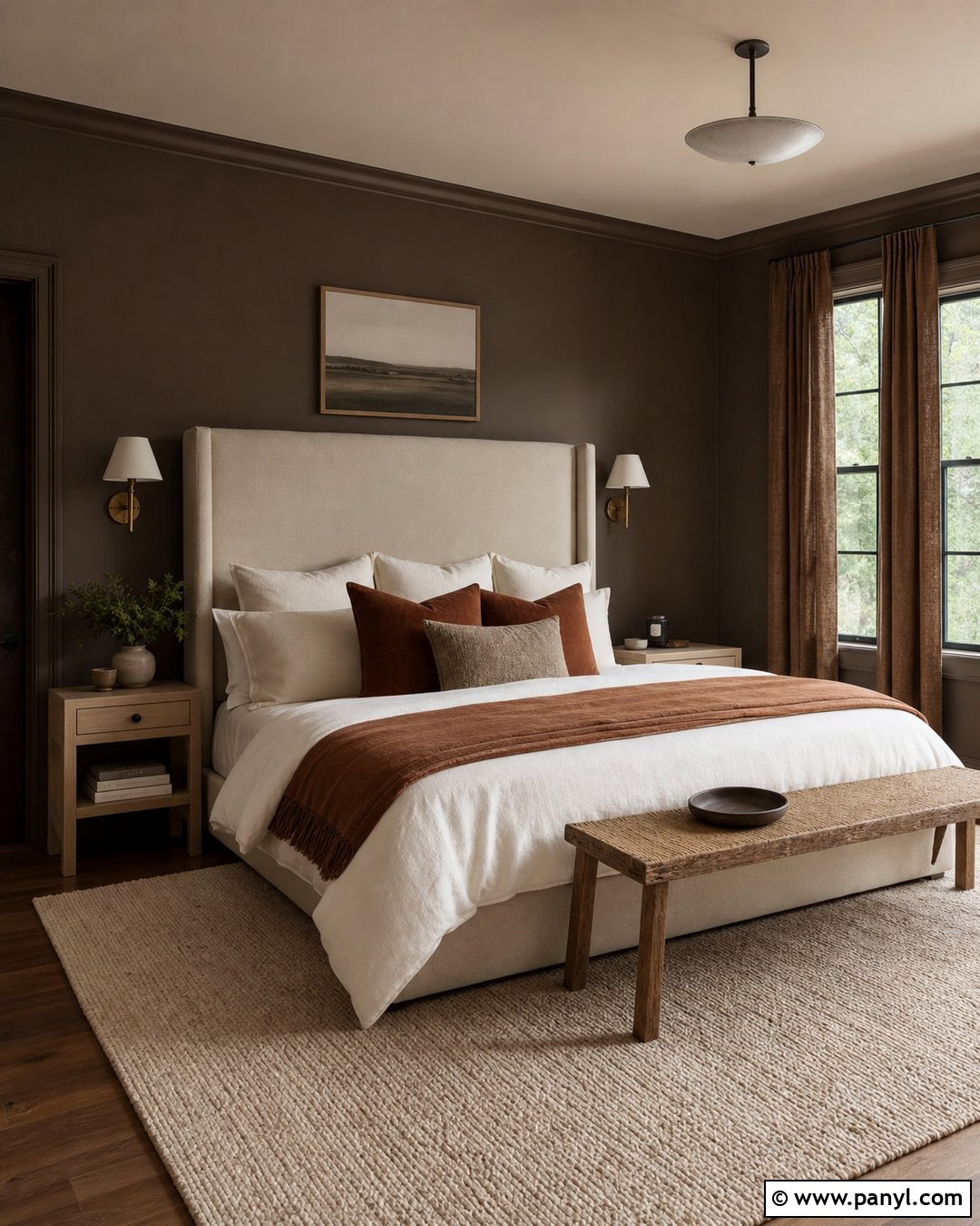Deep Umber Walls - 20 Neutral Earthy Wall Color Ideas