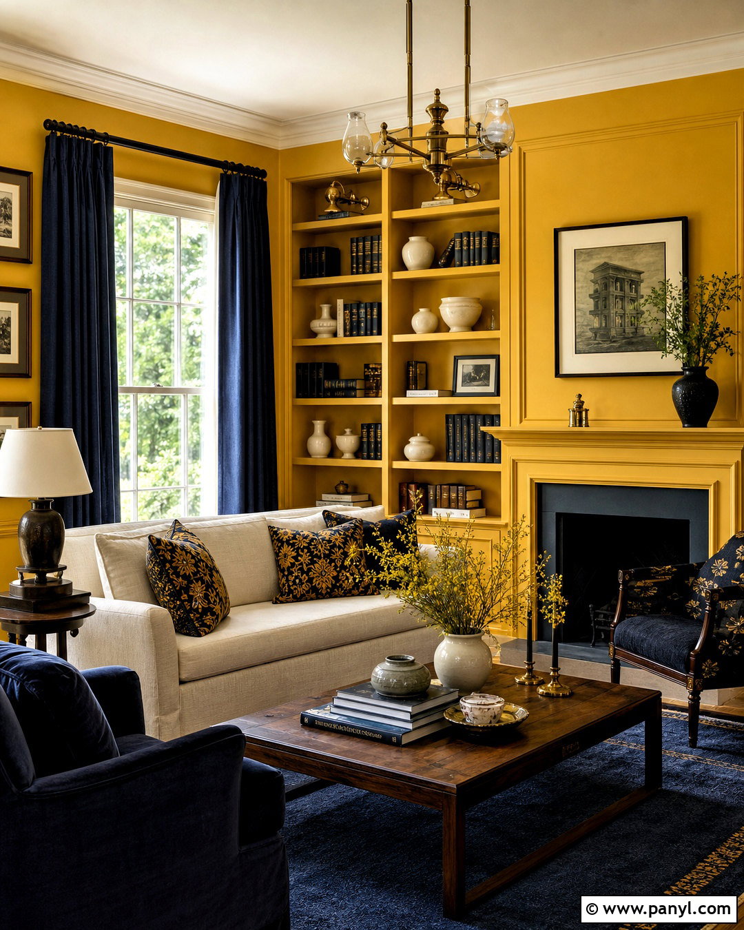 Deep Yellow Living Room - 20 yellow living room colors