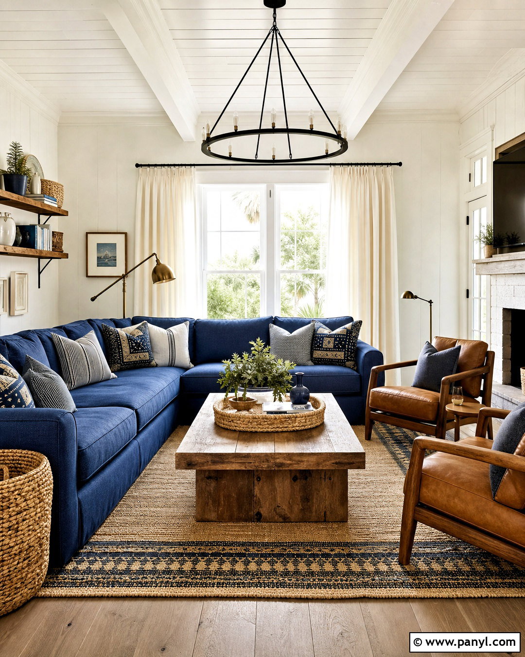 Denim Blue And Camel Beach House Palette - 20 beach house color palette ideas