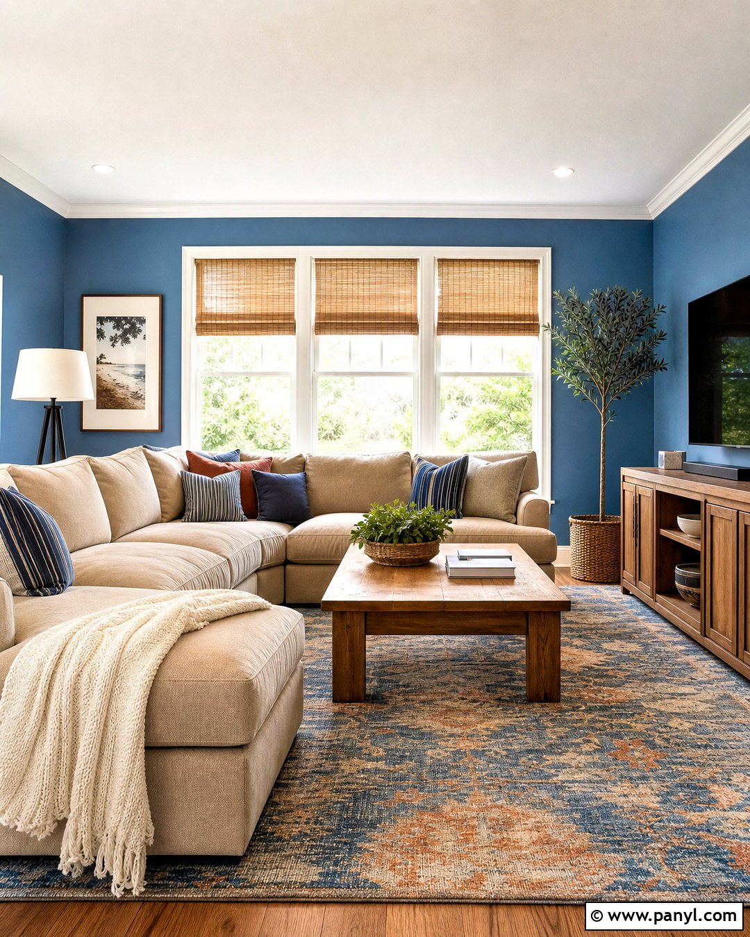 Denim Blue Family Room Walls - 20 blue wall design ideas