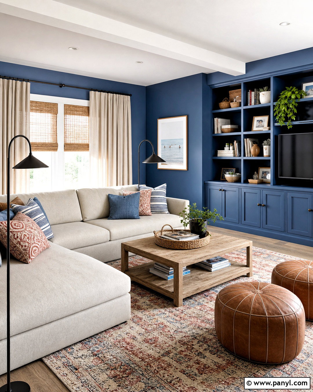 Denim Blue Family Room Walls - 20 blue wall ideas