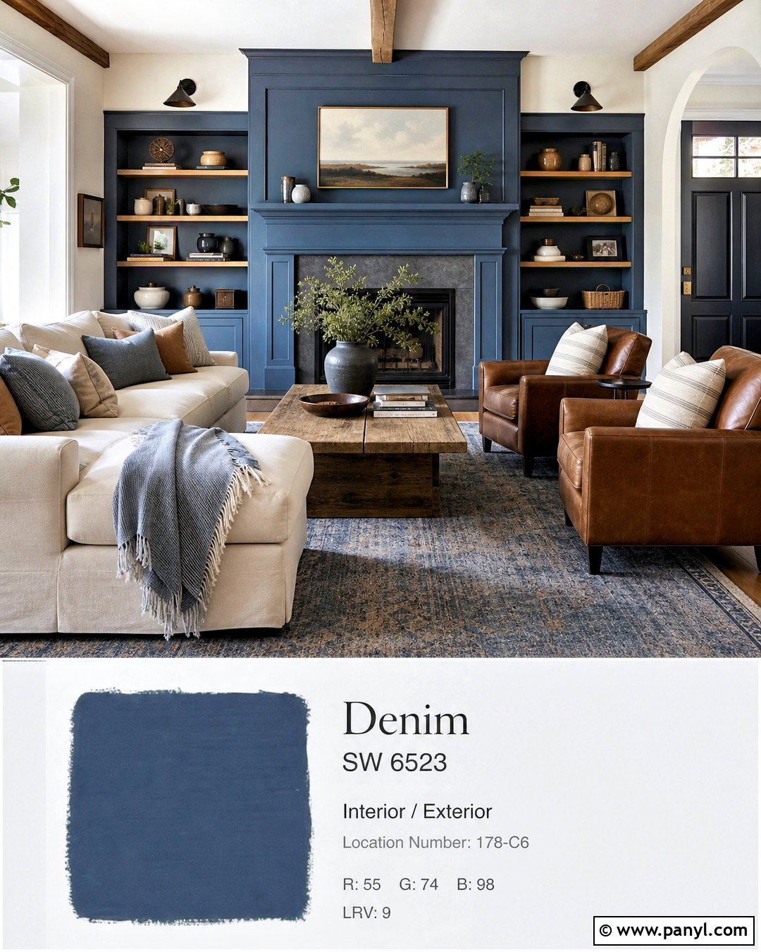 Denim Blue Farmhouse Paint Color - 20 rustic farmhouse paint colors