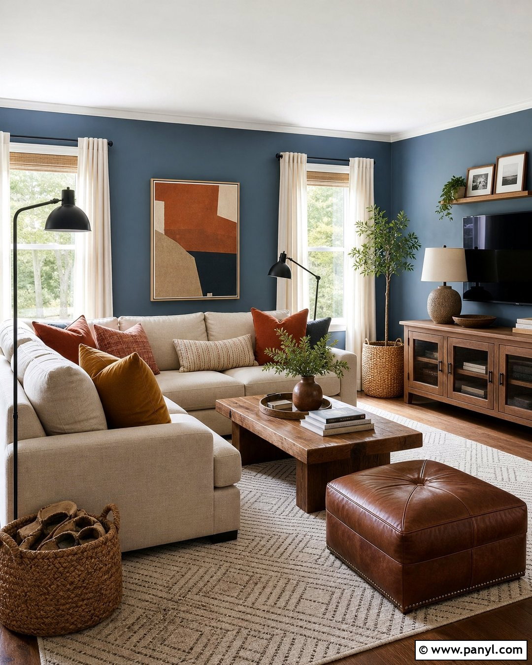 Denim Blue Living Room Walls - 45 wall colors for living room ideas
