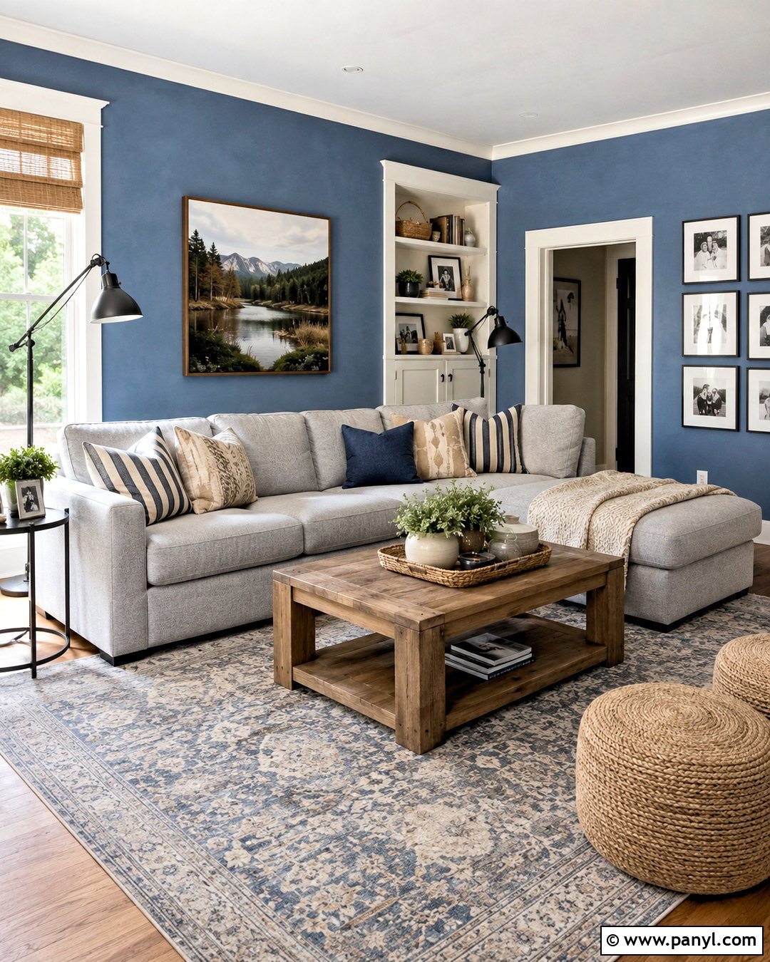 Denim Blue Living Room - 20 blue paint living room ideas