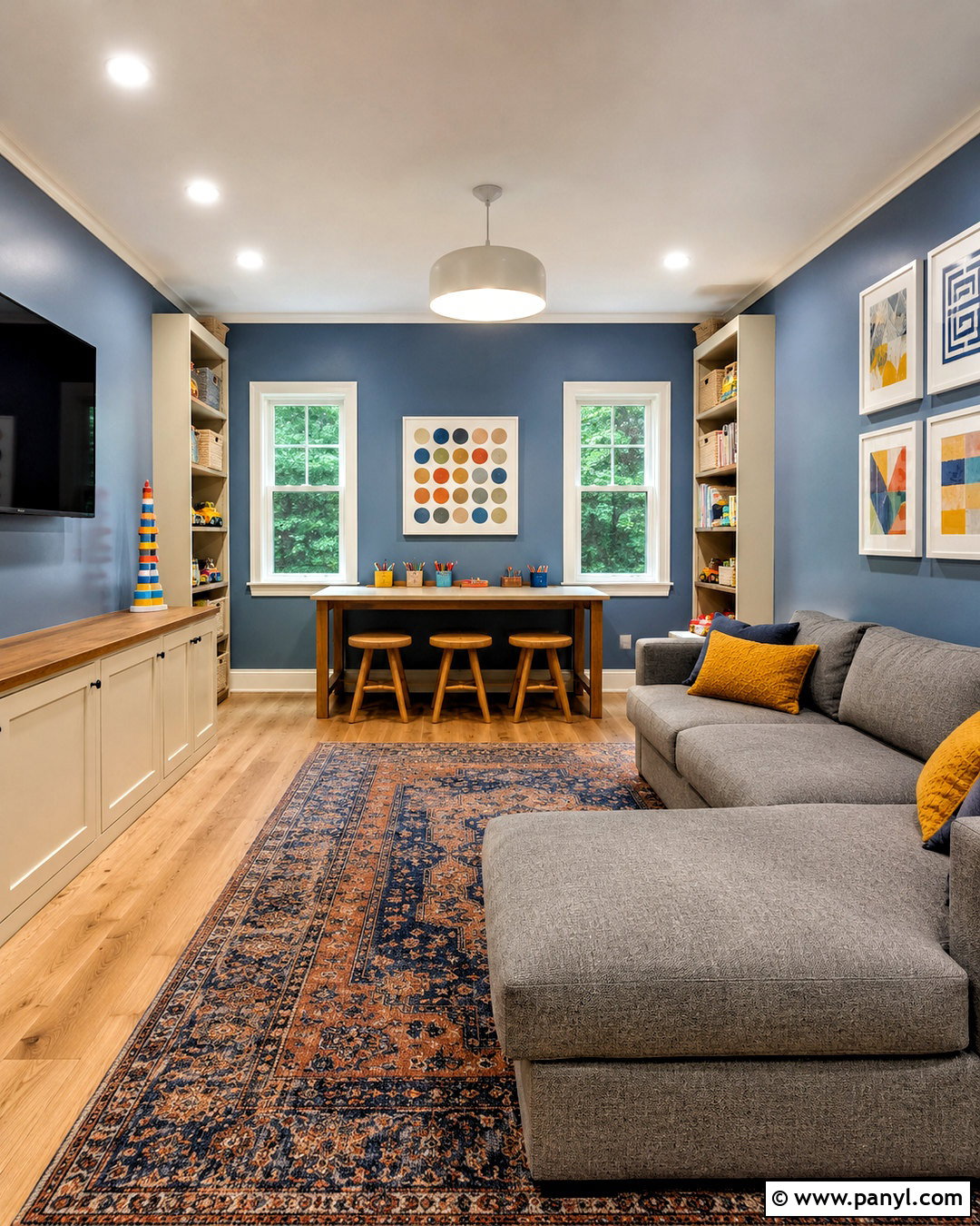 Denim Blue Playroom Paint - 20 playroom paint colors