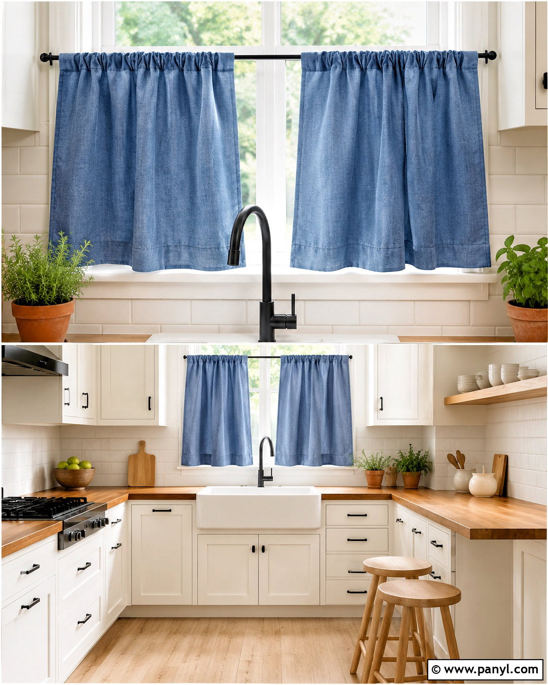 Denim Cafe Curtains For Kitchen - 20 denim curtains
