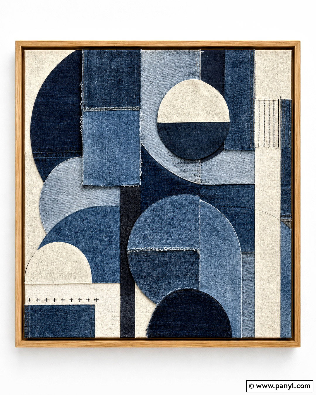 Denim Collage Abstract Shapes - 20 denim collage ideas