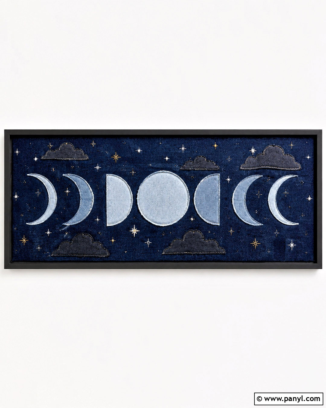 Denim Collage Moon Phases - 20 denim collage ideas
