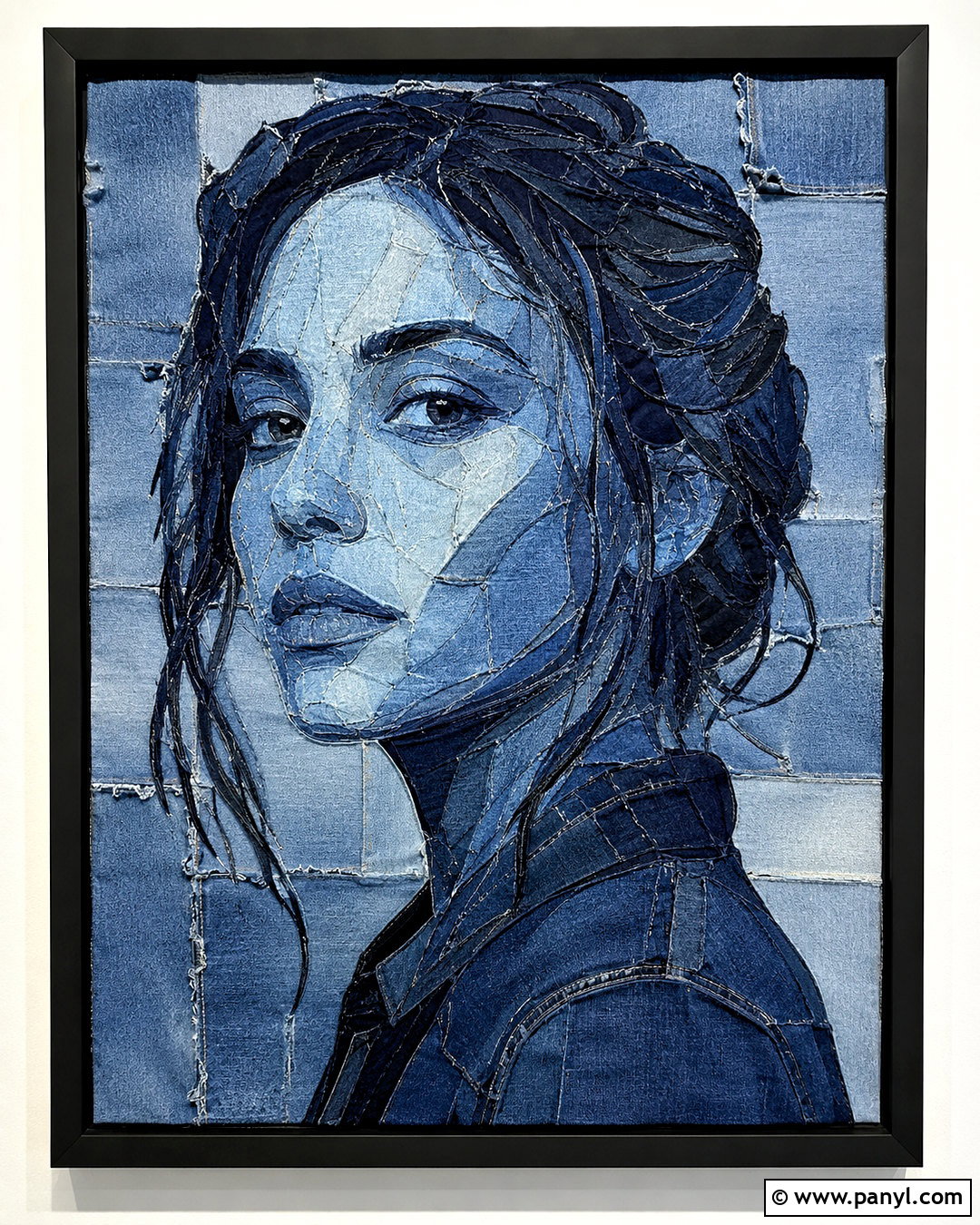 Denim Collage Portrait - 20 denim collage ideas